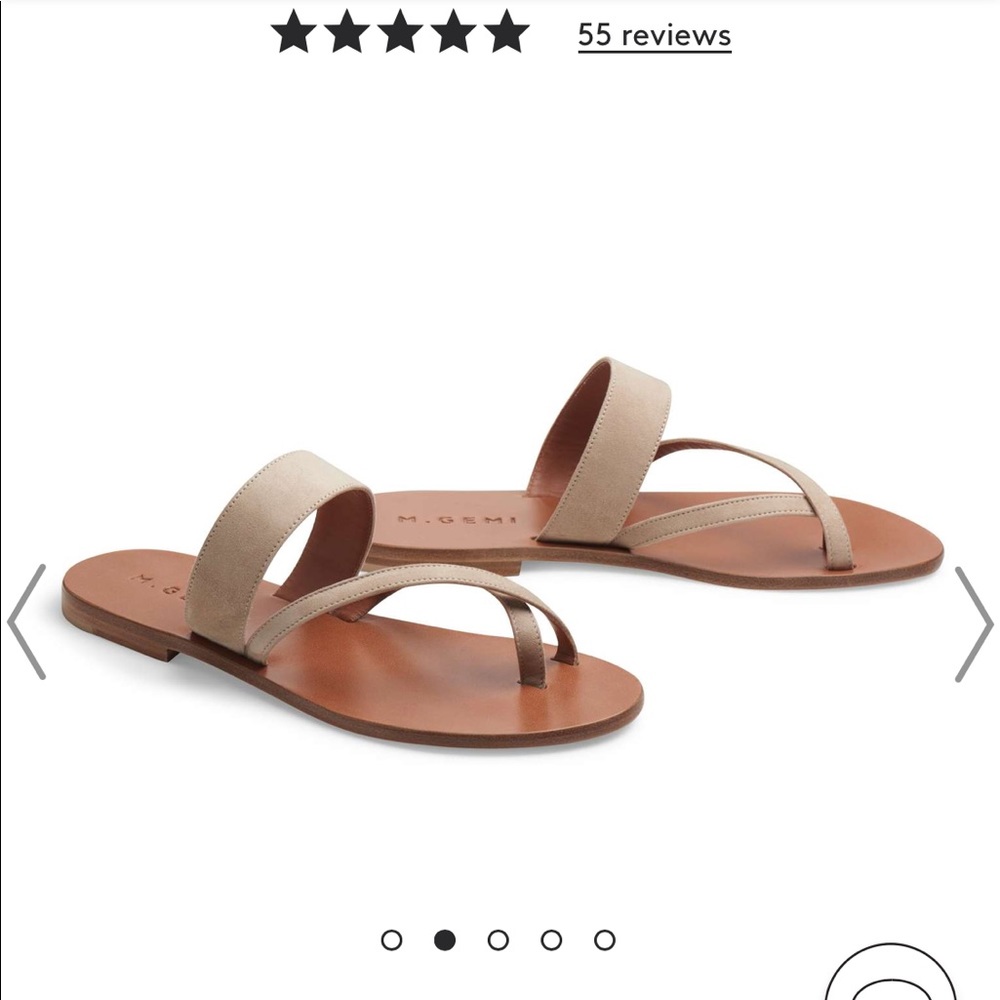M. Gemi “The Medio” sandal, sky blue suede sz 39/9